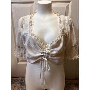 Forever 21 Regency Core Shirt White Size M